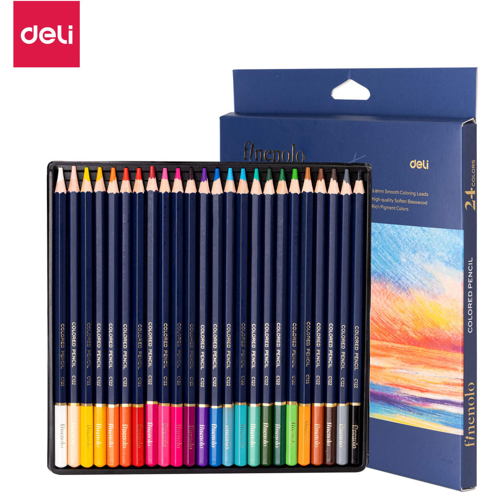 Kredki o�&oacute;wkowe FINENOLO 24 kolory C131-24 DELI