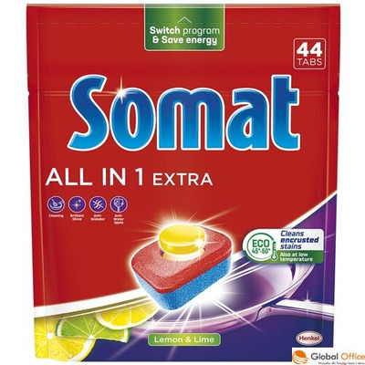 SOMAT Tabletki do zmywarki 44 szt. All in one Extra  Lemon 09251