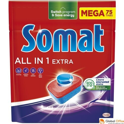 SOMAT Tabletki do zmywarki MEGA 75 szt. All in one Extra  09343