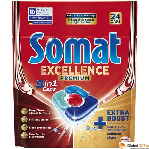 SOMAT Tabletki do zmywarki 24 szt. Exellence 5in1  08230