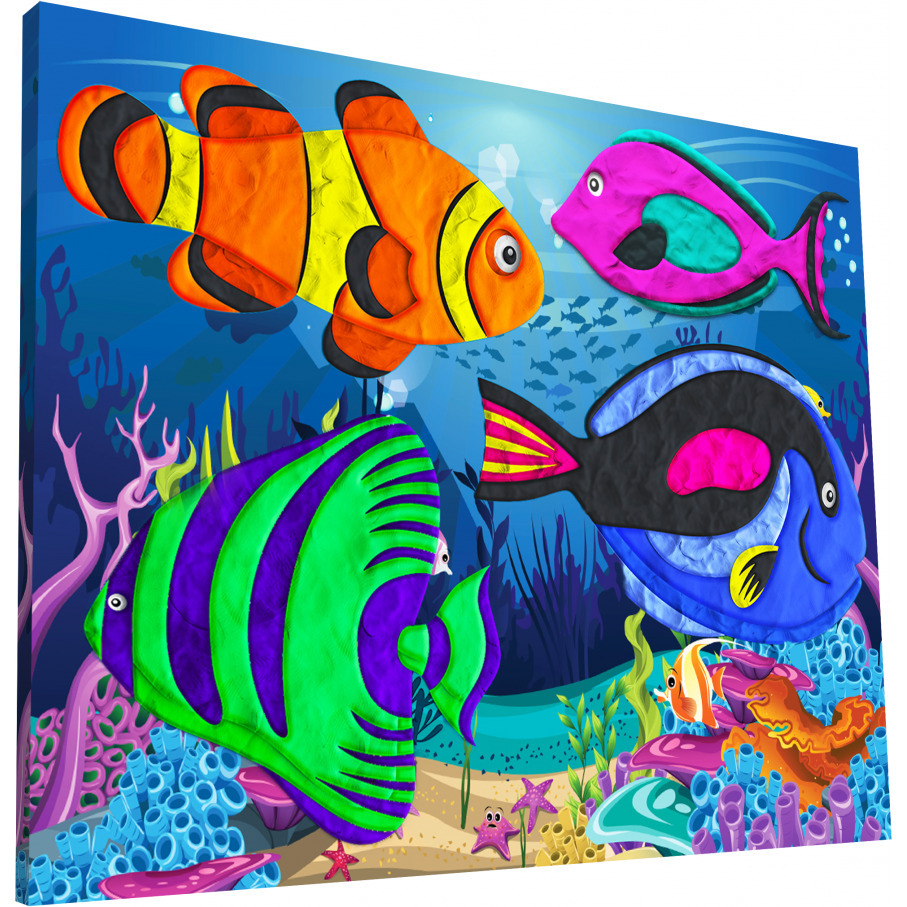 Obraz do wyklejania plastelin�, zestaw RYBY 0465-0016-99 Panta Plast