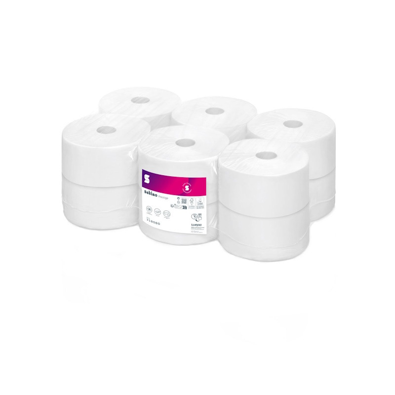 Wepa Satino Prestige - Papier toaletowy Jumbo centralnego dozowania - 12 rolek
