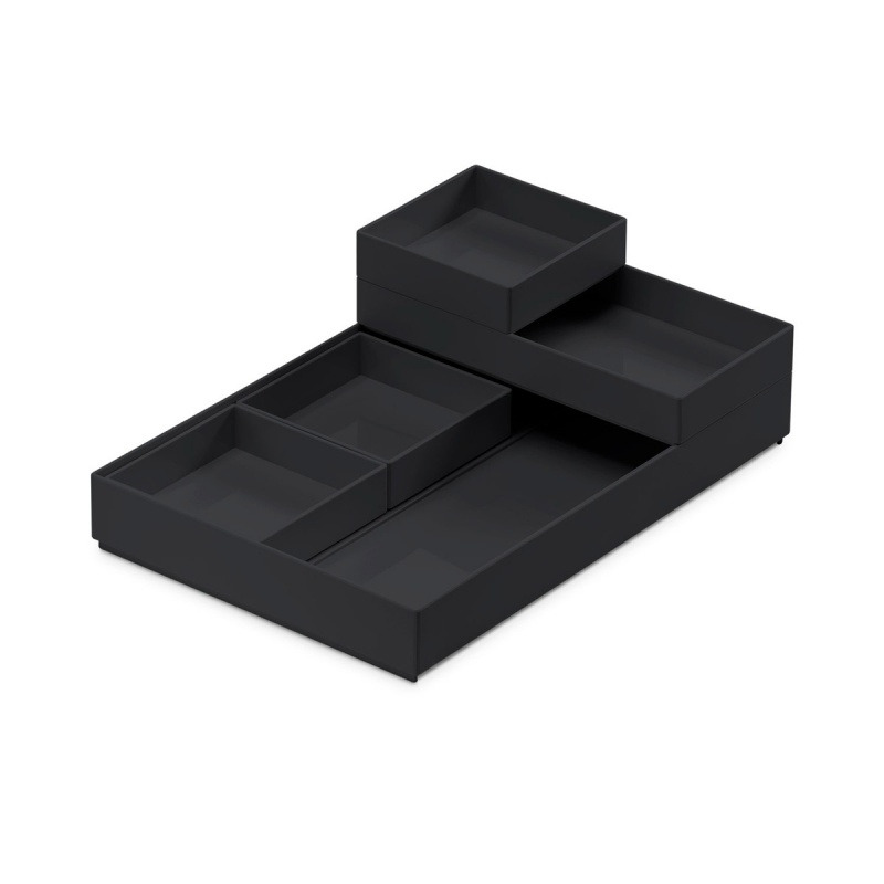 Zestaw pojemnik&oacute;w MOXOM Modular Tray, 250x170x35mm, 5 szt., czarny