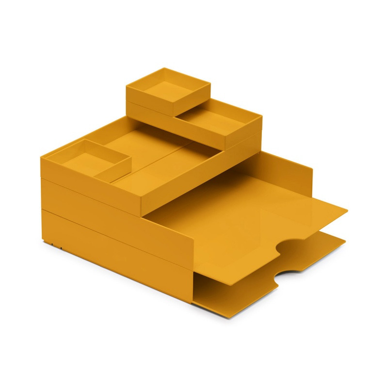 Zestaw pojemnik&oacute;w z szufladkami na biurko MOXOM Modular Desk Set, 320x260x60mm, 6 szt., �&oacute;�ty