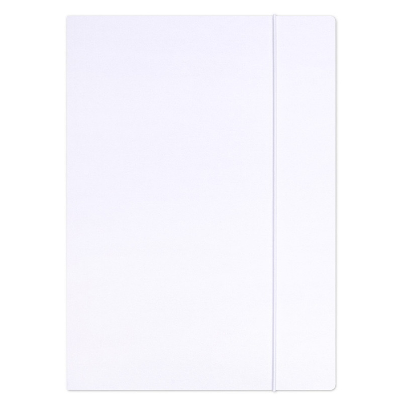 Teczka z gumk� OFFICE PRODUCTS Premium, karton, A4, 350gsm, 3-skrz., bia�a