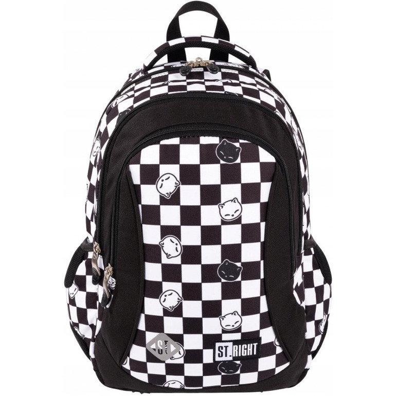 Plecak szkolny 3-komorowy Tornister m�odzie�owy Chess Cats BP-26 ST.RIGHT St.Majewski