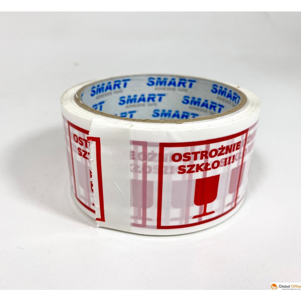 Ta�ma pakowa z nadrukiem OSTRO�NIE SZK�O 48x50 SMART
