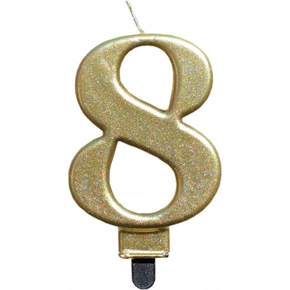 �wieczka urodzinowa metaliczna Z�OTA SF-357-8 GO PARTY