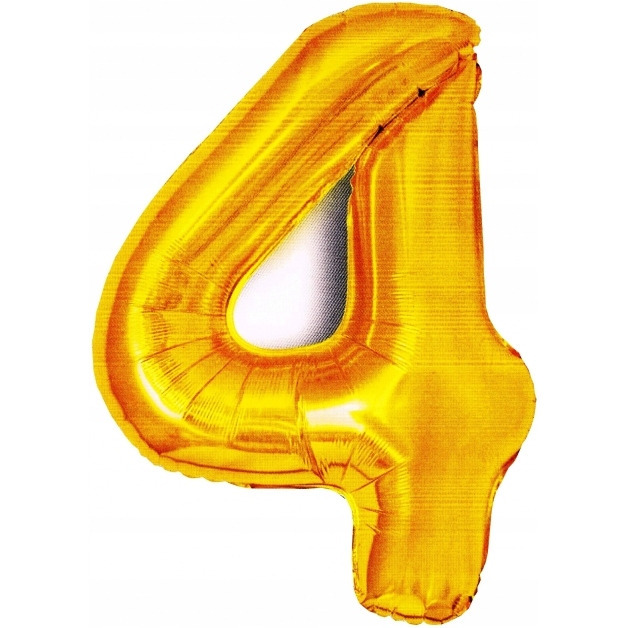 Balon foliowy z�ota cyfra 4 BCF-955-4 GO PARTY