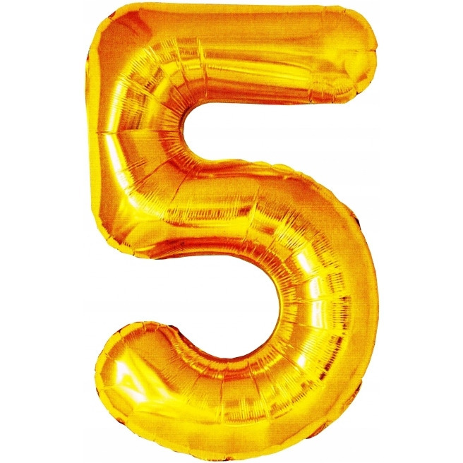 Balon foliowy z�ota cyfra 5 BCF-955-5 GO PARTY