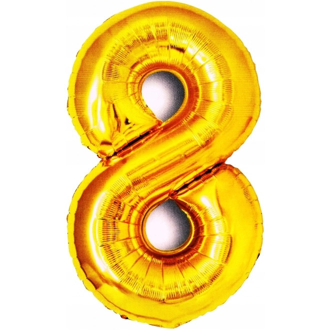 Balon foliowy z�ota cyfra 8 BCF-955-8 GO PARTY