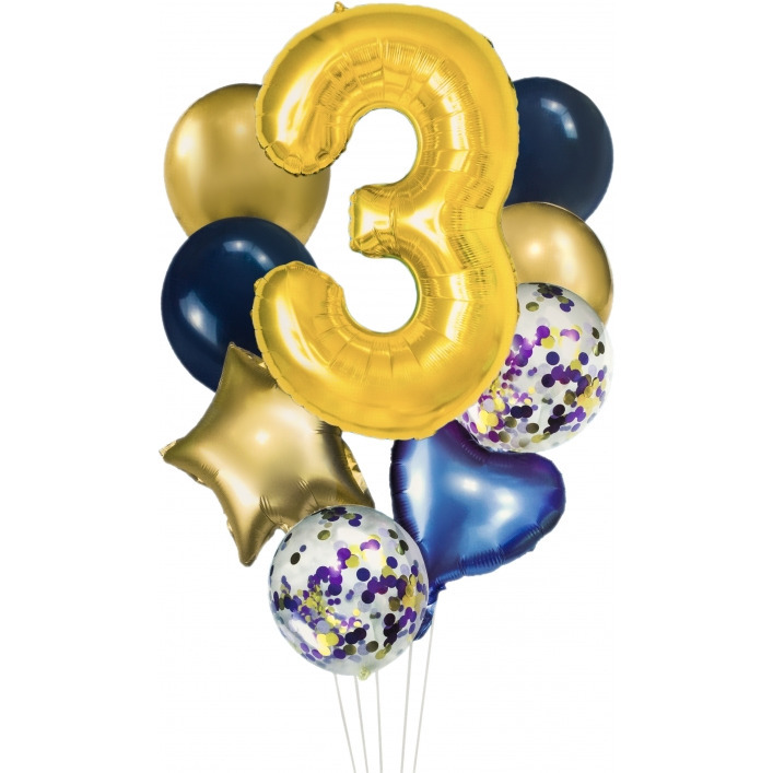 Zestaw balon&oacute;w cyfra 3 BCF-204-3 GO PARTY