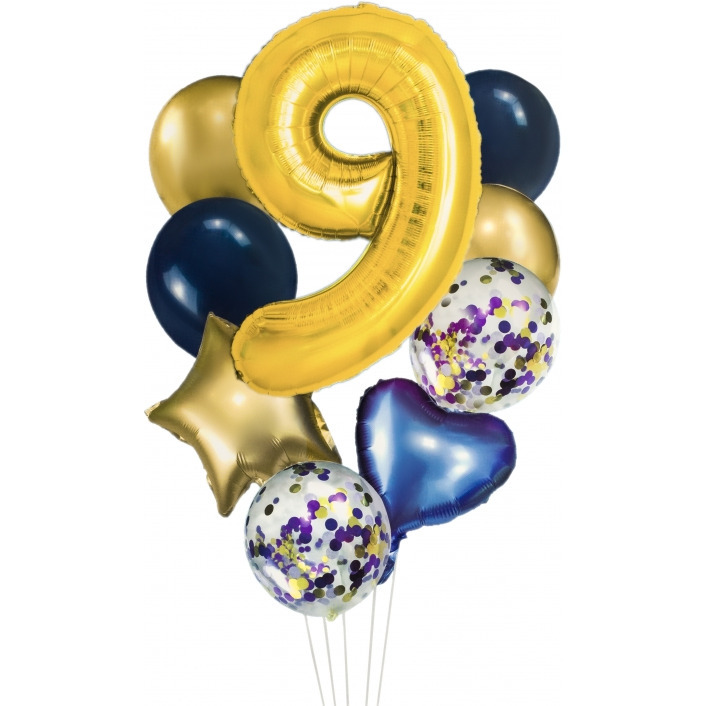 Zestaw balon&oacute;w cyfra 9 BCF-204-9 GO PARTY