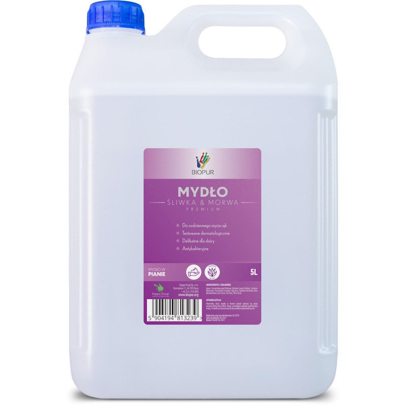 Biopur - Myd�o do dozownika w pianie o zapachu �liwki i morwy - 5 l