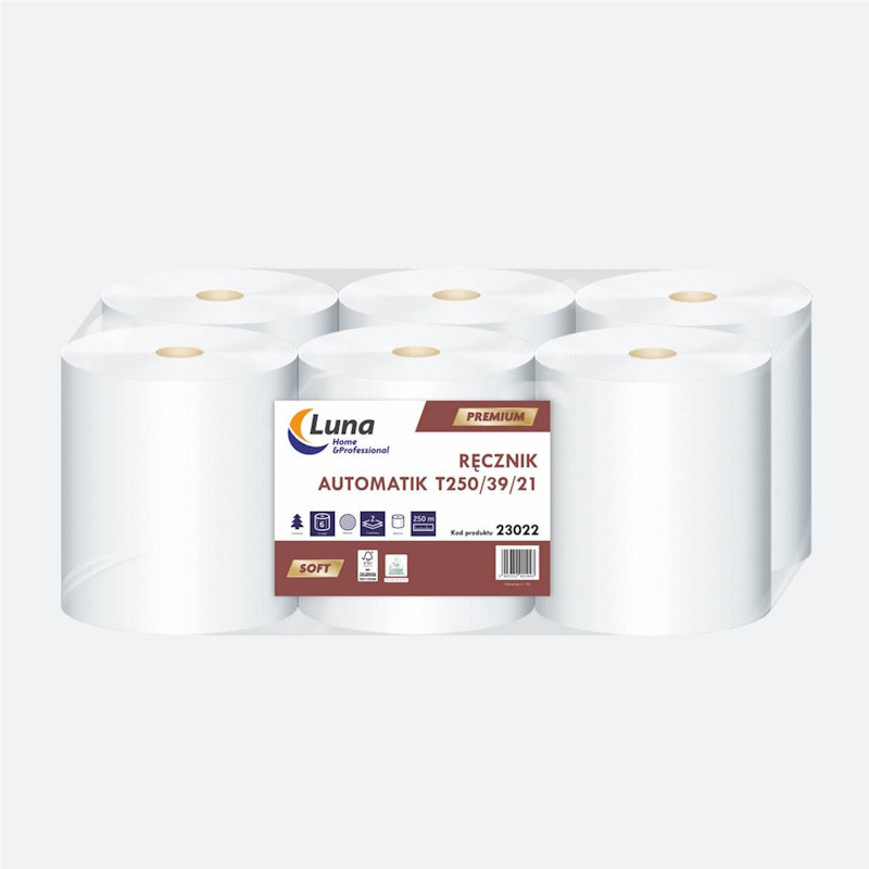 Luna Soft Home Automatik 250/39/21 &ndash; R�cznik papierowy, 2-warstwy, celuloza &ndash; 6 rolek