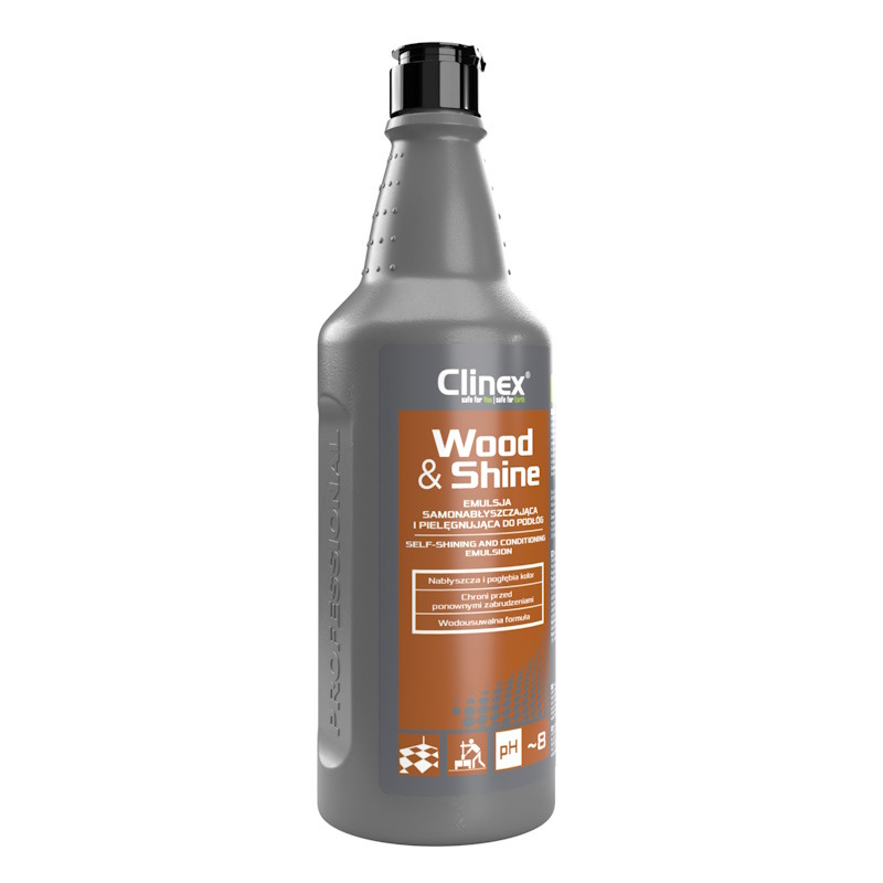 Clinex Wood&Shine - Emulsja samonab�yszczaj�ca i piel�gnuj�ca pod�ogi - 1 l