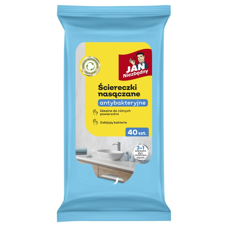 �ciereczki nas�czane JAN NIEZB�DNY, antybakteryjne, 40 szt.