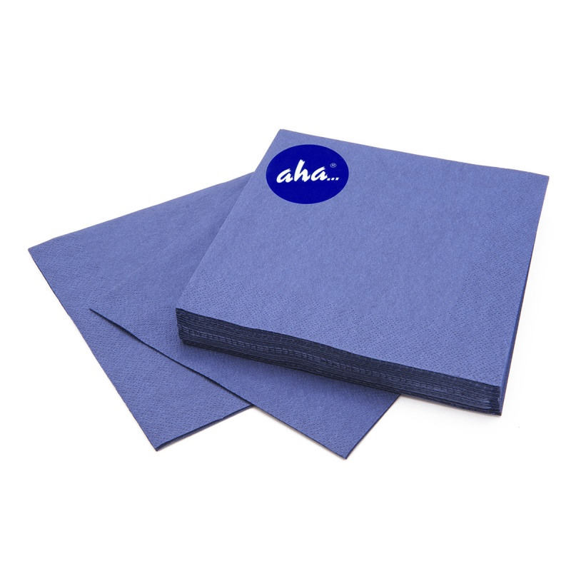 Serwetki AHA, 3-warstwowe, sk�adanie 1/4, 33x33cm, 20 szt., granatowe