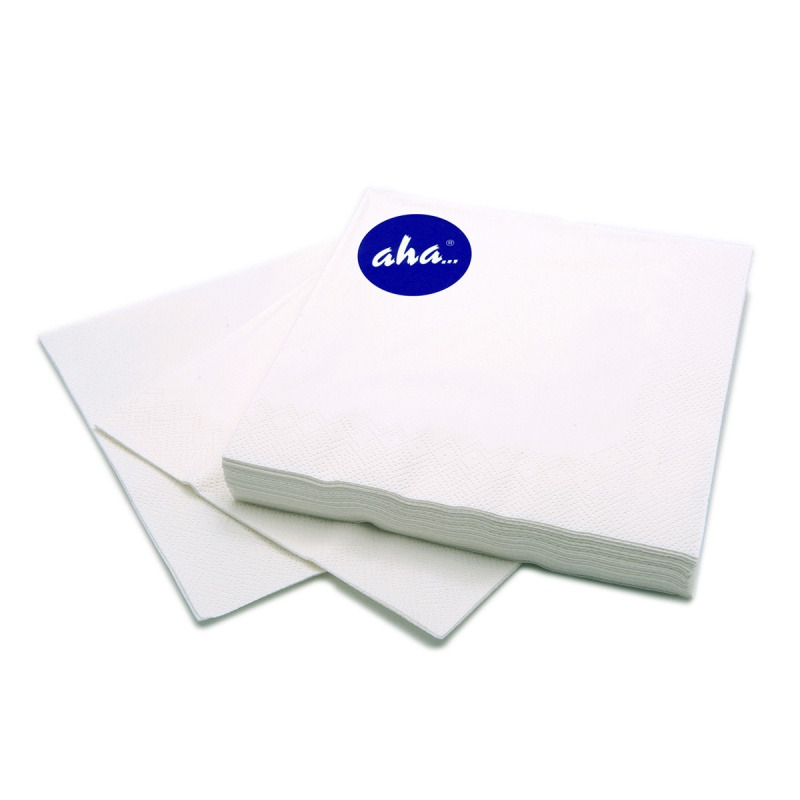 Serwetki AHA, 3-warstwowe, sk�adanie 1/4, 33x33cm, 20 szt., bia�e