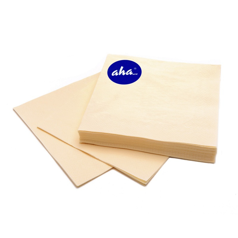 Serwetki AHA, 3-warstwowe, sk�adanie 1/4, 33x33cm, 20 szt., szampa�skie