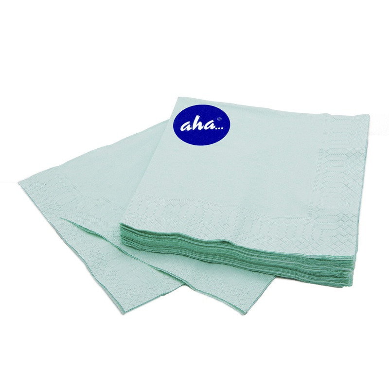 Serwetki AHA, 3-warstwowe, sk�adanie 1/4, 33x33cm, 20 szt., pastelowo seledynowe