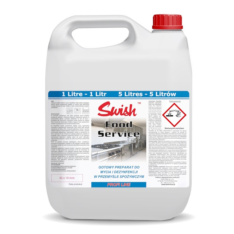 Swish Food Service 5000 - Silny �rodek do usuwania plam z t�uszczu, oleju i uci��liwych przypale� - 5 L