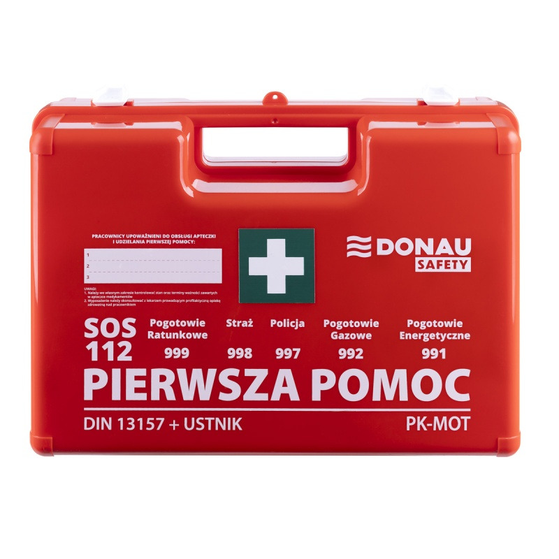 Apteczka DONAU SAFETY, plastikowa, K-15.2 +A, pomara�czowa