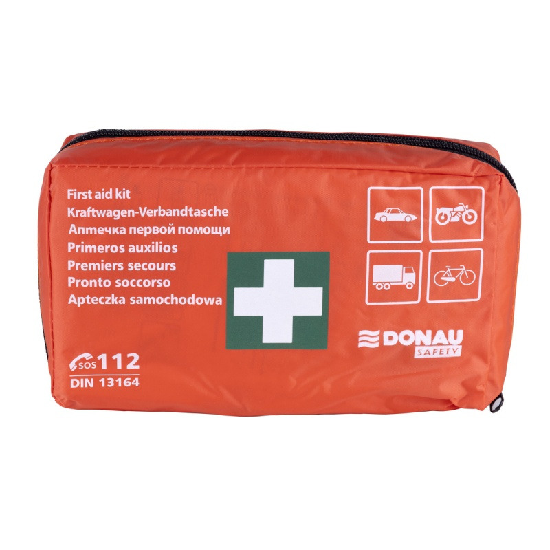 Apteczka samochodowa DONAU SAFETY, materia�owa, DIN, pomara�czowa
