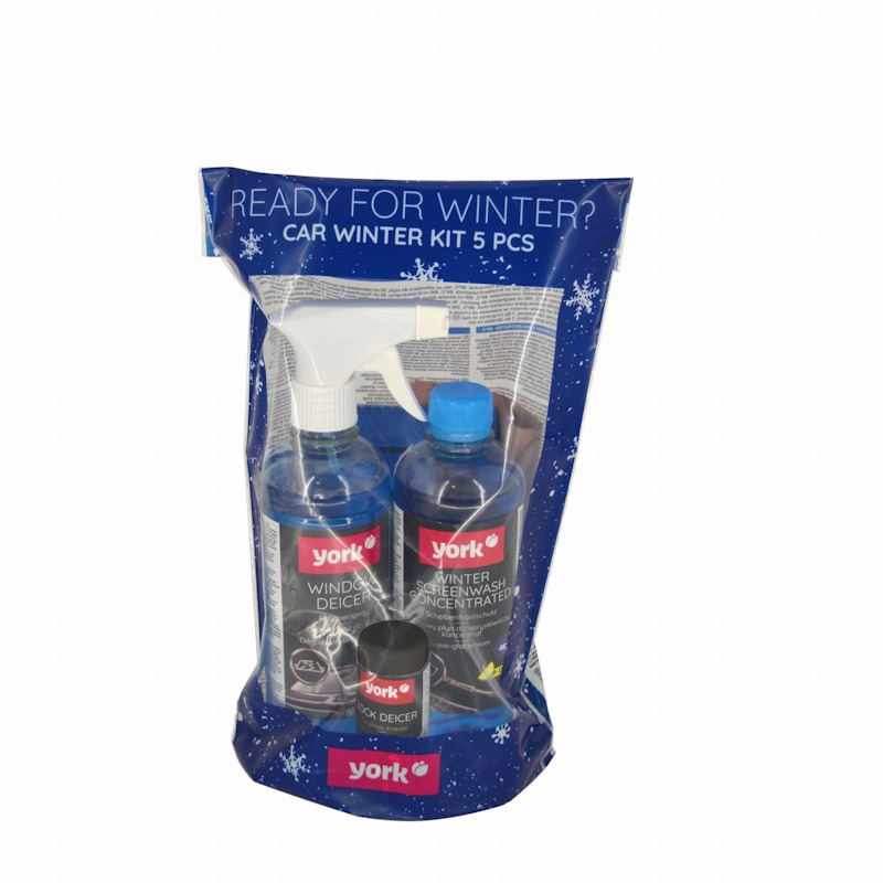 York - Zimowy zestaw do auta - Odmra�acz do szyb, odmra�acz do zamk&oacute;w, p�yn do spryskiwaczy, skrobaczka do szyb oraz �ciereczka antymgielna