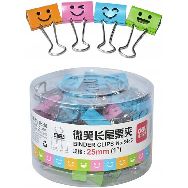Klips do akt 25mm BU�KI 48szt. E8486 DELI