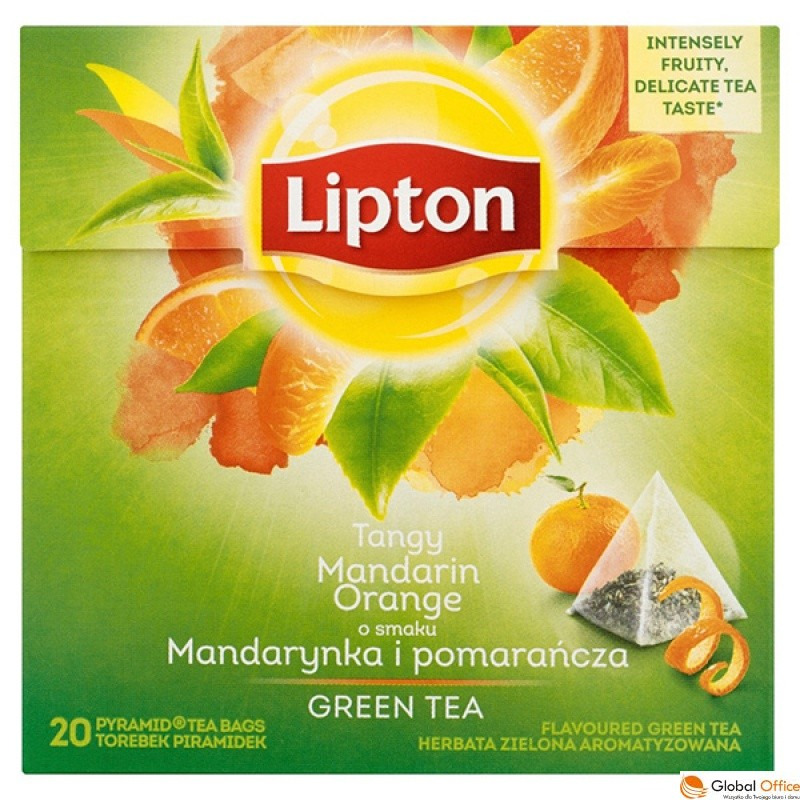 Herbata LIPTON PIRAMID GREEN TEA 20t mandarynka pomara�cza zielona