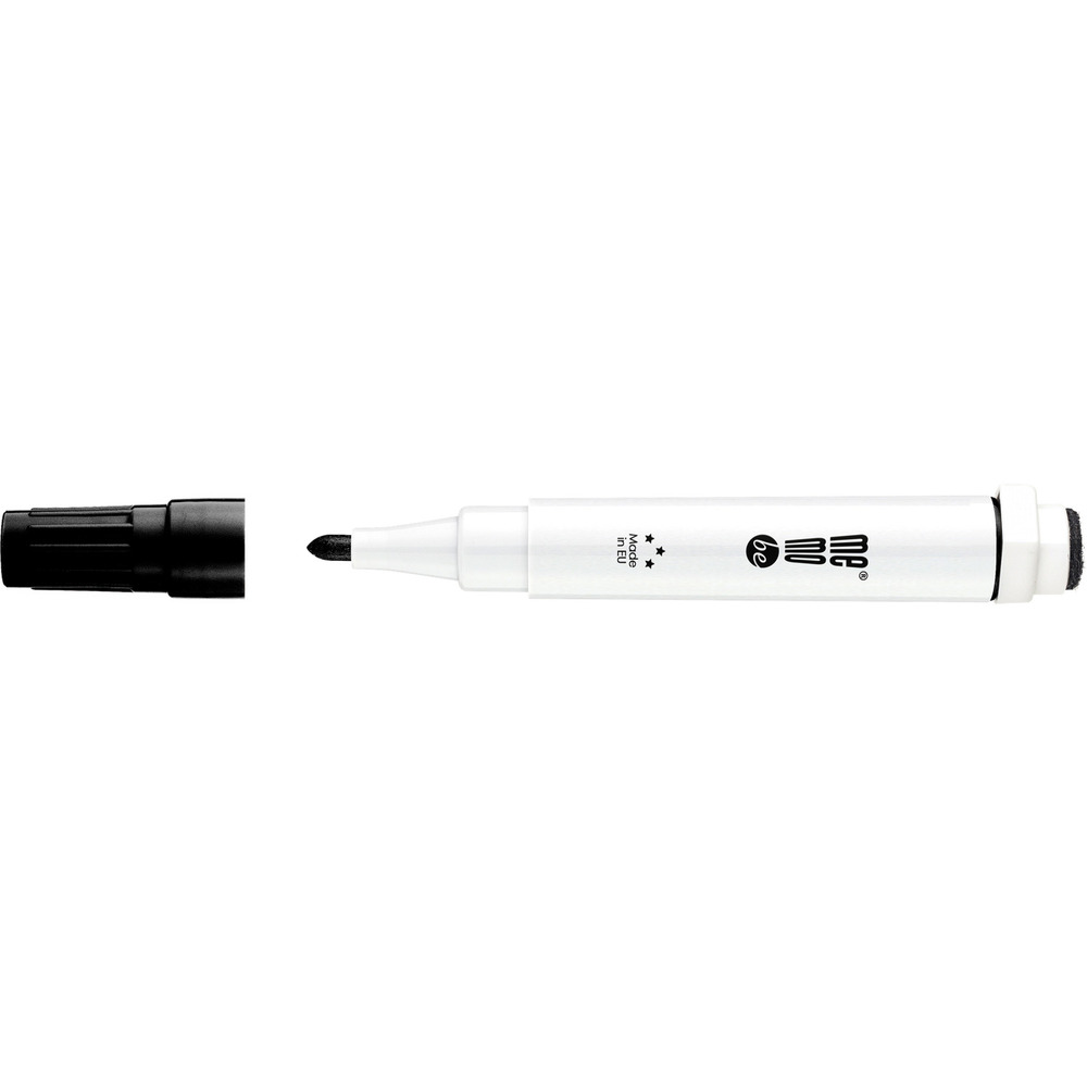 Marker do tablic sucho�cieralnych i flipchart&oacute;w z magnesem i g�bk� MM351 ko�c&oacute;wka okr�g�a czarny MM3