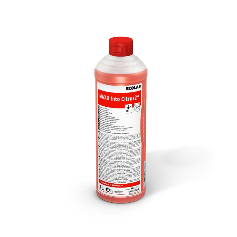Ecolab MAXX Into Citrus2 &ndash; Preparat do czyszczenia sanitariat&oacute;w, cytrusowy &ndash; 1 l
