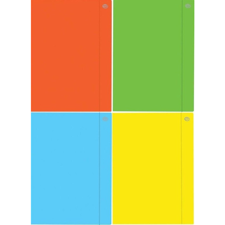 Teczka A5+ z gumk� FLUO mix kol (10szt.) INTERDRUK