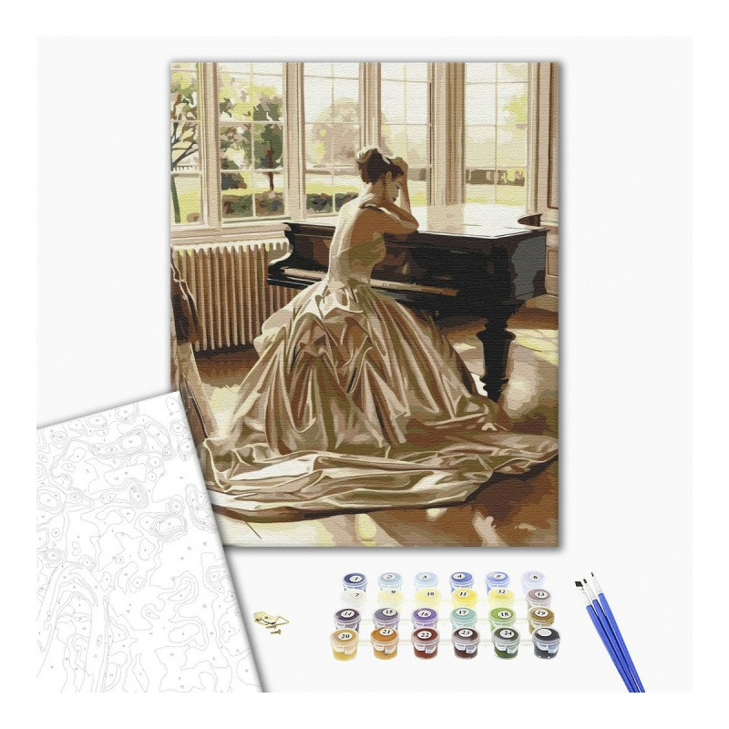 Malowanie po numerach BRUSHME, 40x50 cm,&nbsp;zmys�owa przerwa, 1 szt., w pude�ku