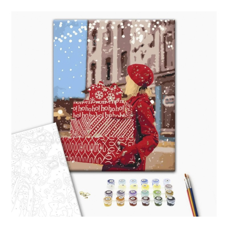 Malowanie po numerach BRUSHME, 40x50 cm,&nbsp;�wi�teczny nastr&oacute;j, 1 szt., w pude�ku