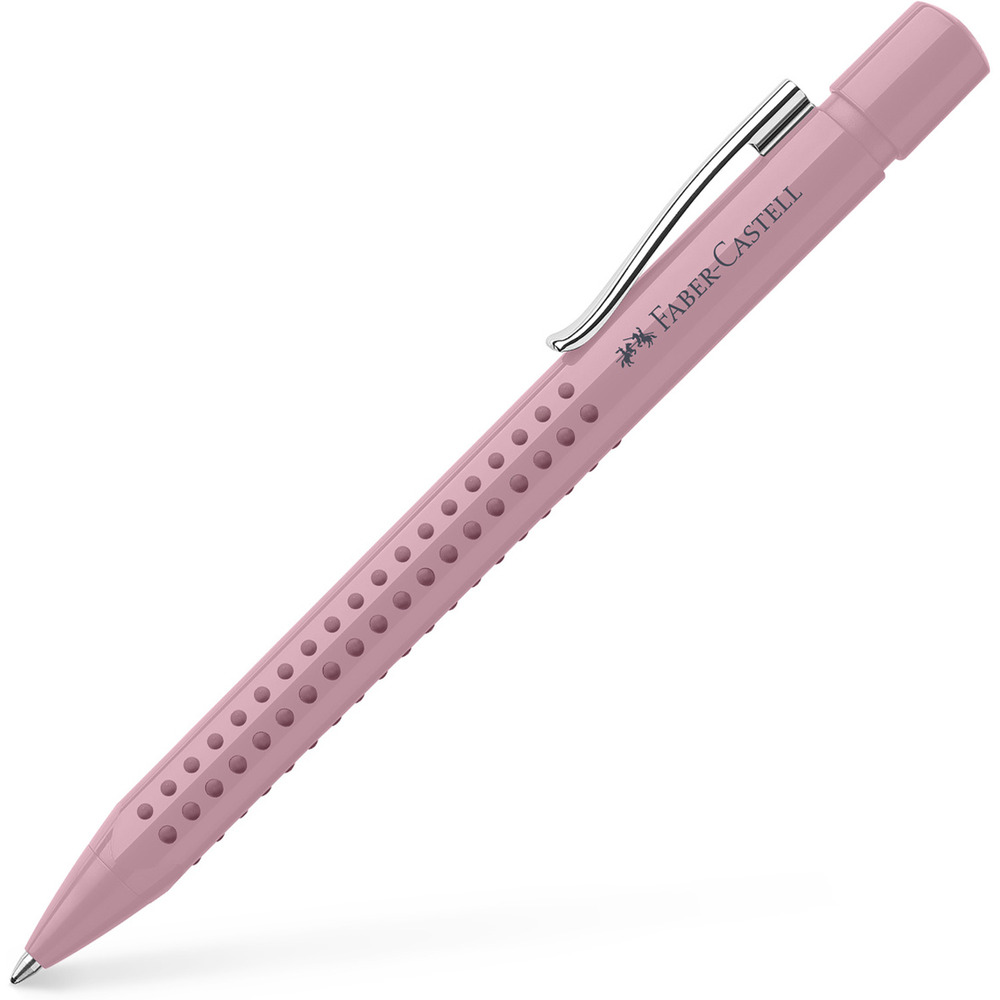 D�ugopis automatyczny GRIP 2010 r&oacute;�owy (rose shadows) wk�ad M niebieski 243907 Faber-Castell
