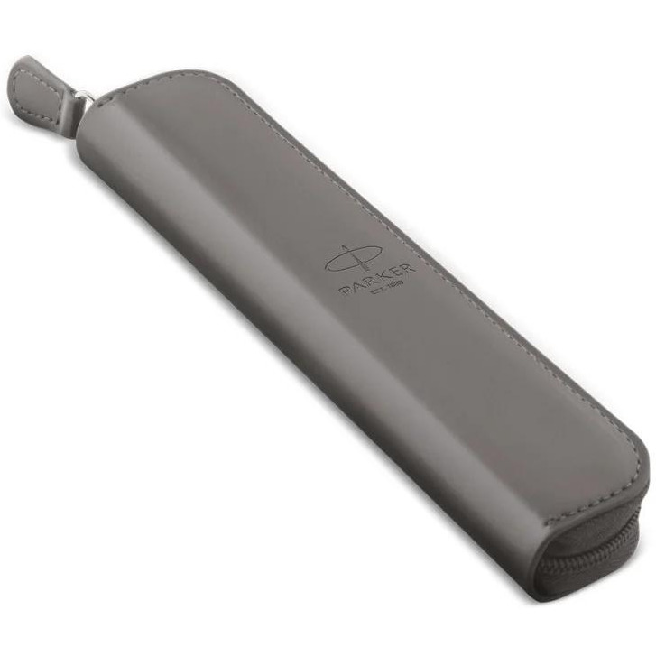 Etui sk&oacute;ropodobne PARKER pojedyncze na pi&oacute;ro lub d�ugopis szare zamykane ZIP POUCH 2217021