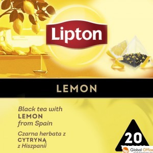 Herbata LIPTON PIRAMID LEMON cytryna (20 saszetek) czarna
