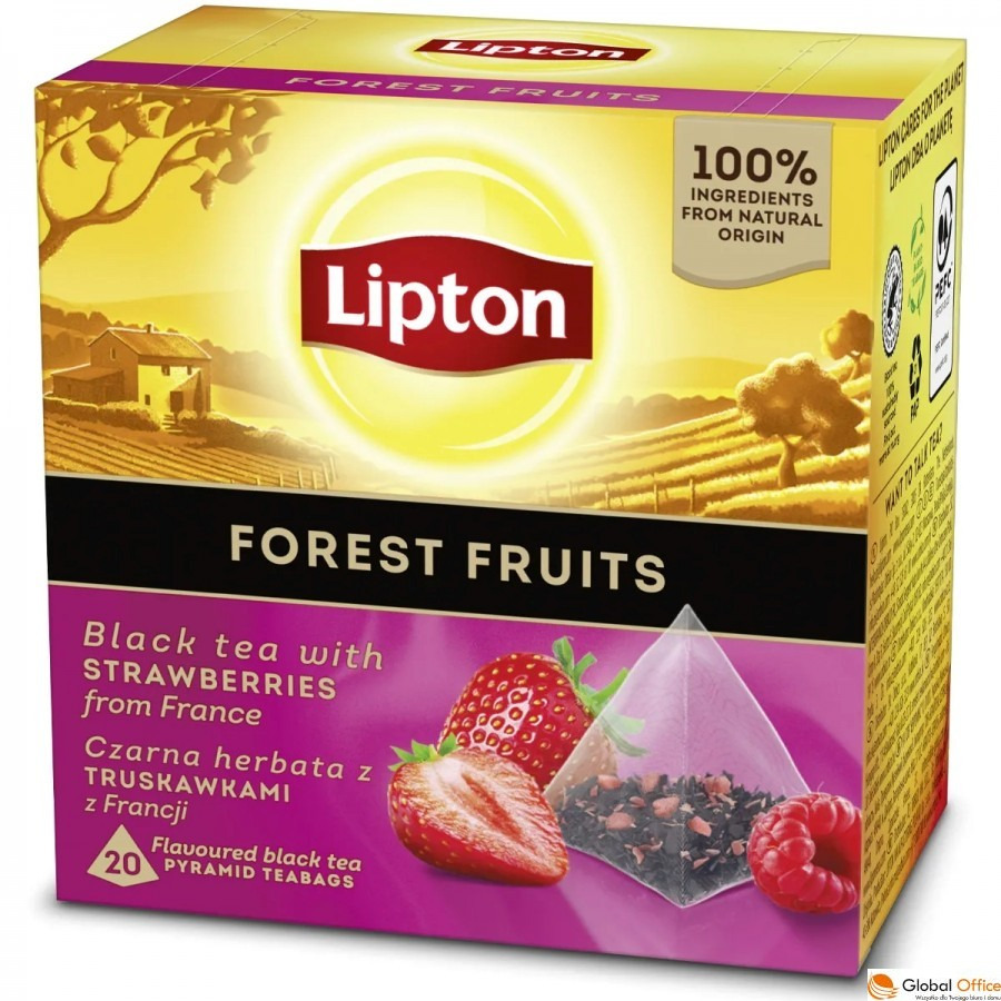 Herbata LIPTON PIRAMID FOREST FRUIT owoce le�ne (20 saszetek) czarna