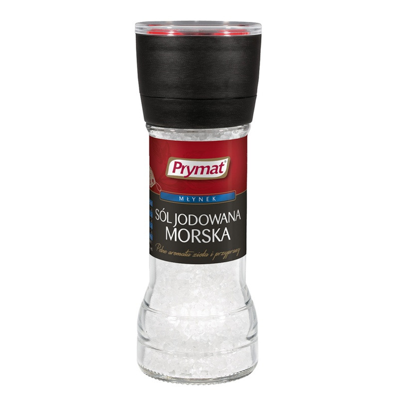 S&oacute;l morska jodowana PRYMAT, m�ynek, 110g