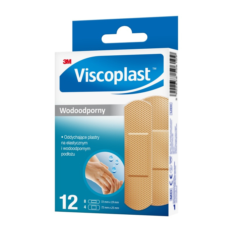 Zestaw plastr&oacute;w VISCOPLAST, wodoodporne, 12szt.