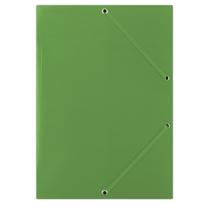 Teczka z gumką DONAU, karton, A4, 400gsm, 3-skrz., zielona
