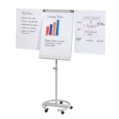 Flipchart mobilny FRANKEN, 68x110cm, tablica sucho�. -magn., z wyci�ganymi ramionami