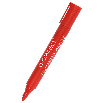 Marker permanentny Q-CONNECT, okrągły, 1,5-3mm (linia), czerwony