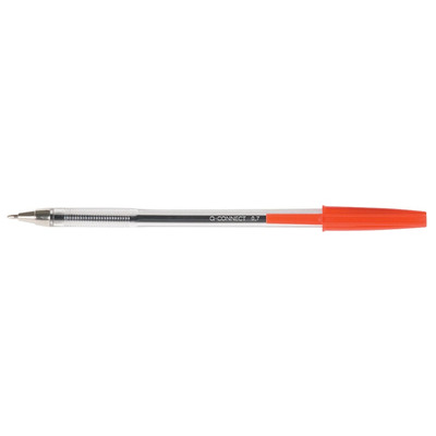 Długopis Q-CONNECT z wymiennym wkładem 0,7mm (linia), czerwony