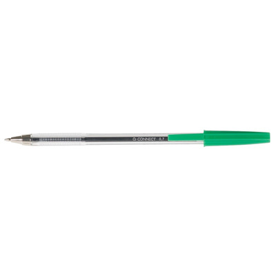 Długopis Q-CONNECT z wymiennym wkładem 0,7mm (linia), zielony