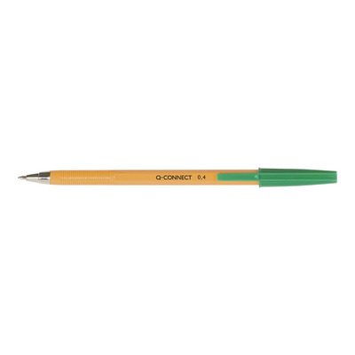 Długopis Q-CONNECT z wymiennym wkładem 0,4mm (linia), zielony