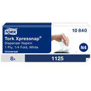 Tork Xpressnap - Serwetki dyspenserowe, 1-warstwowe, Universal - Bia�e