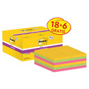 Karteczki samoprzylepne POST-IT&reg; Super Sticky (622-P24SSCOL), 47, 6x47, 6mm, 90 kart./bloczek, 18 + 6 bloczk&oacute;w GRATIS, mix kolor&oacute;w